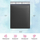 UCGOU 8.5x12 Inch Black Poly Bubble Mailers Padded Envelopes Self Seal