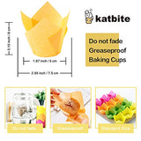 Katbite Tulip Cupcake Liners 200PCS, Muffin Liners Baking Cups, Cupcake Wrapper
