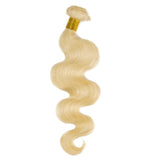 #613 Bleach Blonde Human Hair 3 Bundles Body Wave Unprocessed Brazilian Virgin Human Hair Sew in Extensions for Women Wavy Curly Hair Weave 100g/Lot 10"