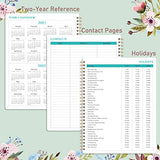 2021 Planner - 2021 Weekly & Monthly Planner with Tabs, 2021 floral planner