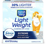 Fresh Step Lightweight Extreme Cat Litter, Scented with Febreze, 15.4 Lb