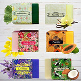 Handmade Soap Bars Gift Set - 6 Pc Purelis Natural Soap Set- Artisan Crafted Soap Bars with Essential Oils. Soap Gift Set for Women Makes Best Bath And Body Holiday Gift for Women! Face, Hands & Body Soap for All Skin Types