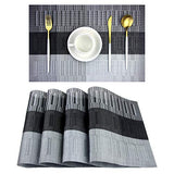 pigchcy Placemats,Washable Vinyl Woven Table Mats,Elegant Placemats