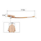 Back Bath Brush with Long Bamboo Handle, Lifetop Back Body Scrubber Exfoliates Dry Skin Shower Brush, Natural Bristle