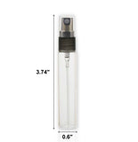 20 Pack Set 10ML Protable Refill Bulk Atomizer Spray Travel Perfume Bottle Hydrating Empty Bottle (Clear-Black)