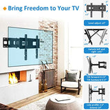 Full Motion TV Wall Mount with Height Setting, JUSTSTONE TV Bracket Fits Most 27-65 Inch