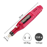 MICPANG Pen Shape Electric Nail Drill Manicure Filer Kit Nail File Nail Polish Machine set with 6 Acrylic Gel Remover Pedicure Tools Nail Art