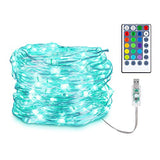 Koxly Fairy String Lights USB Powered, 16 Colors Changing String Lights 33ft 100 LED