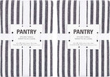 Mixed Flat & Terry Kitchen Towels | Two Sets of 3 18 x 28 Inches | 4 Flat Weave Towels