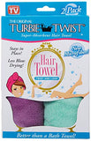 Turbie Twist Super Absorbent Microfiber Hair Towel Wrap - Hands Free Hair Drying