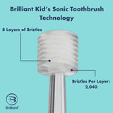 Brilliant Kids Sonic Toothbrush Characters – Kids Electric Toothbrush with Flashing Lights and Super-Fine Bristles - Fun Brushing for Parent and Child, Ages 3-8 (Penguin)