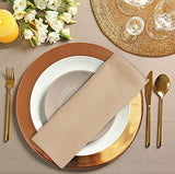 Utopia Kitchen Cloth Napkins, 12 Pack (18 x 18 Inches), Cotton Dinner Napkin (Beige)