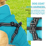 Dog Winter Coat with Harness, Windproof Reflective Easy Control Dog Jacket