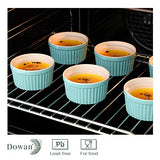 DOWAN 4 oz Ramekins - Ramekins for Creme Brulee Porcelain Ramekins Oven Safe