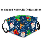 Kids Chirstmas Print Reusable Face Bandanas Cute Holiday Breathable Cloth Face