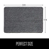 Gorilla Grip Original Luxury Chenille Bathroom Rug Mat, 17x24, Extra Soft and Absorbent