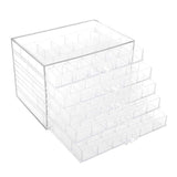 Maxmartt 120 Grids Nail Decoration Sequence Organize Box Transparent Empty Nail Art Storage Box