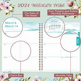 2021 Planner - 2021 Weekly & Monthly Planner with Tabs, 2021 floral planner