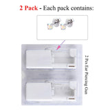 2 Pack Anzero Ear Piercing Gun Disposable Ear Earring Stud Gun No Pain Ear Piercing Gun - 5mm Lemon