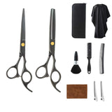 Eage Professional Hair Cutting Scissors Set, 10Pcs Haircut Scissors Thinning Shears, Multi-Use Haircut Kit Hairdressing Scissors Hair Cutting Shears for Barber Salon Home Hair Shears for Men Women