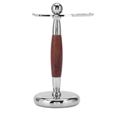 Men's Wood Shaving Set, Wet Grooming Shaving Set with Rosewood 5 Layer Razor, Wood Brush and Stainless Steel Stand, Perfect Gift for Boyfrien and Father