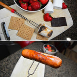 Ajmyonsp Marshmallow Roasting Sticks with Wooden Handle Extendable Forks Set