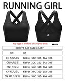 RUNNING GIRL Sports Bra for Women, Criss-Cross Back Padded Strappy Sports Bras