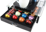 DecoBros Crystal Tempered Glass Nespresso Vertuoline Storage Drawer Holder
