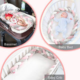 EIH Crib Bed Bumper,Soft Knotted Sides Protector Infant Cot Rails Newborn Gift