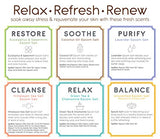 Life Is Calm Epsom Salt Spa 6-Pack | Dissolvable Therapy Formulas for Bath