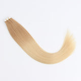 ABH AmazingBeauty Hair Pre-Taped 50g/20pcs Remy Human Hair Ombre Blonde Skin Weft Hair Extensions, Invisible, Seamless, Two Toned Dark Dirty Blonde Fading into Platinum Ash Blonde T12-60, 14 Inch
