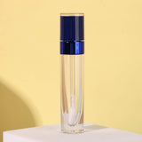RONRONS 15 Pieces 8ml/0.27oz Round Lipstick Refillable Container with Ring Cosmetic Toiletry Empty Plastic Lip Gloss Tubes Lip Balm Bottle Lip Glaze Makeup Tool for DIY Sample Vials Liquid, Royal Blue