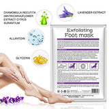 Foot Peel Mask 5 Pack, Soft Foot Exfoliating Peeling Scrub Mask