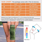 CAMBIVO 2 Pack Knee Brace, Knee Compression Sleeve Support for Men and Women