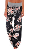 AMiERY Pajamas for Women Women's High Waist Casual Floral Print Drawstring Wide