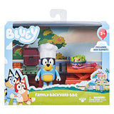 Bluey Dad Backyard BBQ - Bandit 2.5" Figure with Backyard Playset, Multicolor, 13030