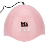 54W Nail Lamp, UV LED Nail Dryer Intelligent Nail Polish Gel Dryer Manicure Tool Curing Machine with 30s, 60s and 90s Timing Setting(Pink)