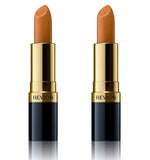 (2x) Revlon Super Lustrous Lipstick, 041 Gold Goddess, 0.15 Oz / 4.2g Eah