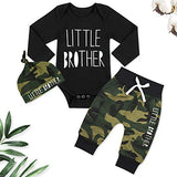 Newborn Baby Boy Clothes Little Brother Letter Print Long Sleeve Romper