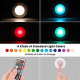 Elfeland Puck Lights with Remote Wireless LED Color Changing Puck Lights