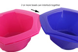 Small Hair Coloring Dye Mixing Tint Bowls and Brush Kit - Set of 7 Different Rainbow Color