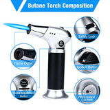 Culinary Butane Torch , ARCBLD Kitchen Refillable Butane Blow Torch with Safety Lock