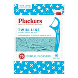 Plackers Twin-Line Dental Floss Picks, 75 Count