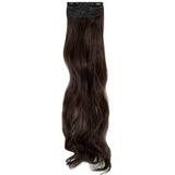 FIRSTLIKE Thick Hair Extensions 4pcs Per Set Curly Wavy Clip In On Hair Extensions 24" Curly Wavy Long Hair Extension Soft Silky Hairpieces for Women (280 Gram, Medium Brown)