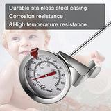 KT THERMO Deep Fry Thermometer With Instant Read,Dial Thermometer,12" Stainless