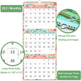 2021 Calendar - 3 Month Display Wall Calendar (Folded in a Month), 11.3" x 26"