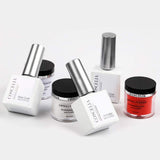 5 Colors Dipping Powder Nail Starter Kit Shiny Light Color Nail Dipping Powder System Essential Kit for French Nail with Nail Dip Tools Set