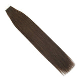 Lovrio Tape in Hair Extensions Human Hair, Colored Walnut Brown, Invisible Hair Extensions Tape In Hair 50 Gram 16 Inch 20 Pieces