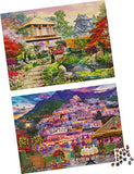 2-Pack of 1000-Piece Jigsaw Puzzles, for Adults, Families, and Kids Ages 8 and up