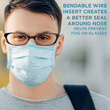 Jumbl Blue Disposable Face Masks | Protective 3-Ply Breathable Comfortable
